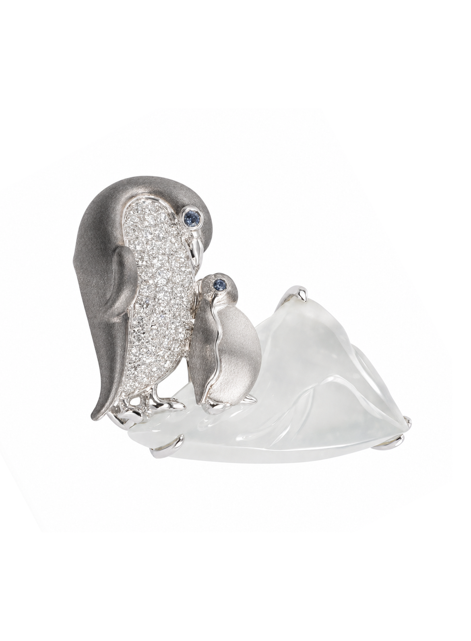 「Arctic Wildlife」Animal-themed 18K Gold Jadeite & Gems Jewelry Suite