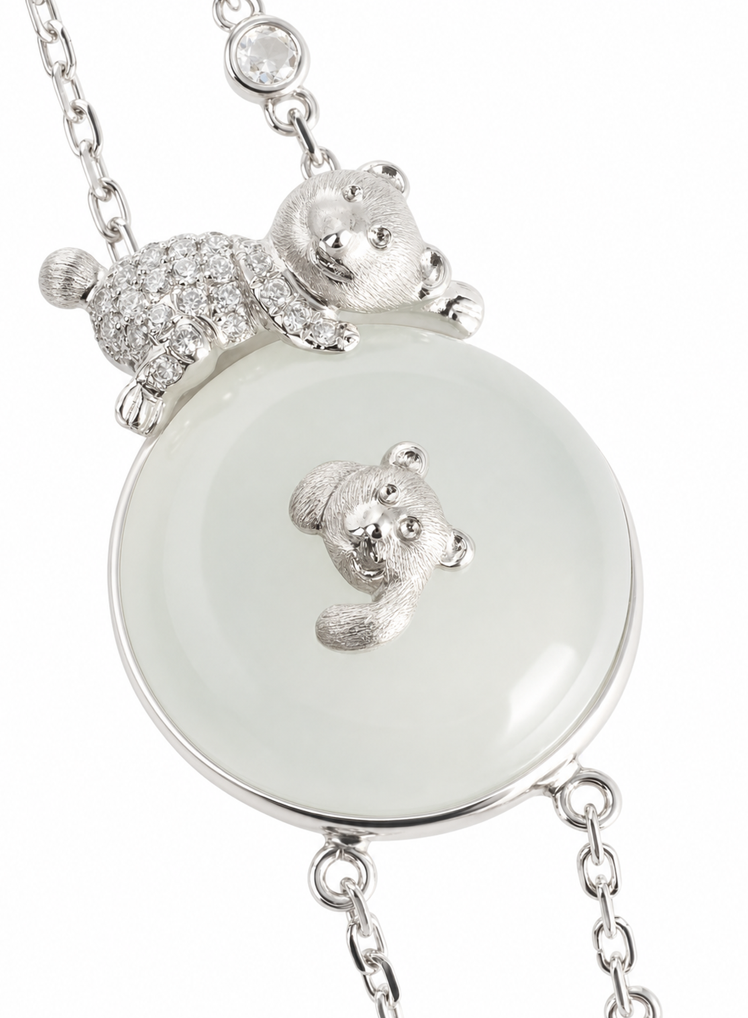 「Arctic Wildlife」Animal-themed 18K Gold Jadeite & Gems Jewelry Suite
