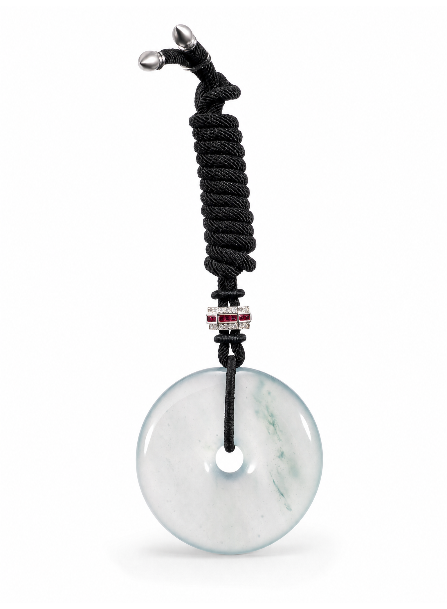 Natural Burmese Icy Bluewater Peace Jadeite Necklace