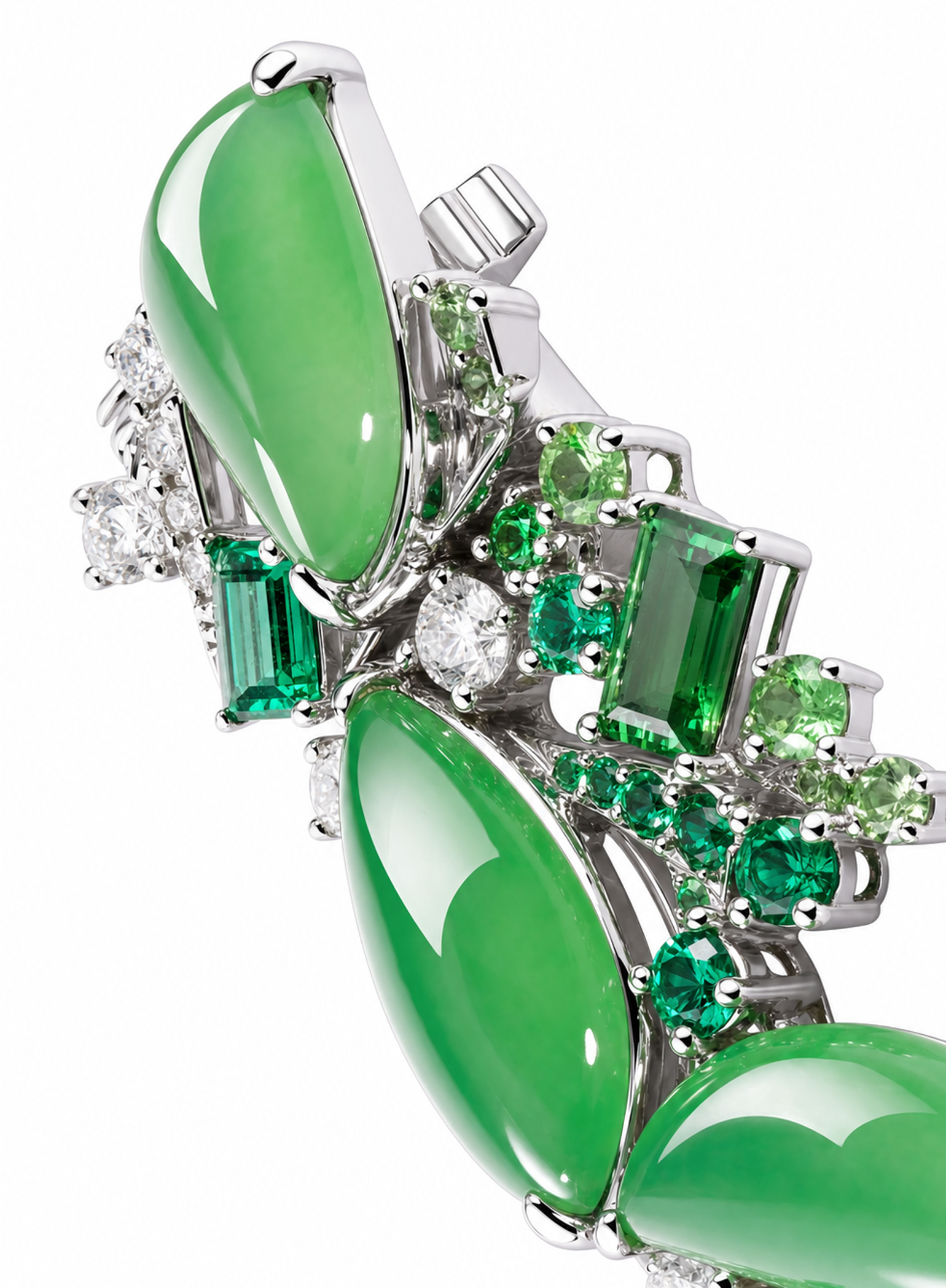 「Duo Lü」18K Diamond And Coloured Gems-set Jadeite Jewellery Suite