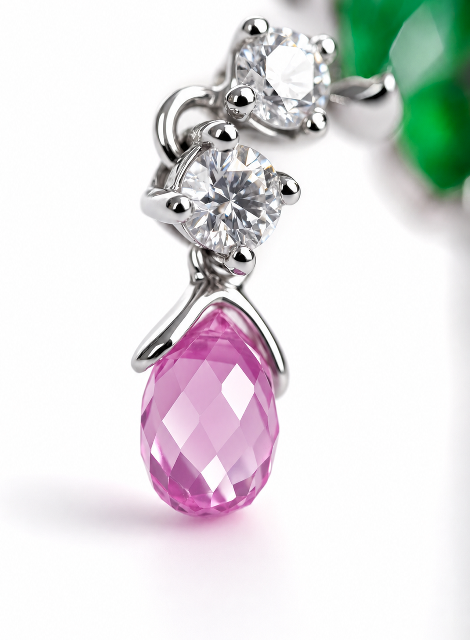 「Secret Garden」18K Gold  Jadeite and Diamond Jewelry Suite