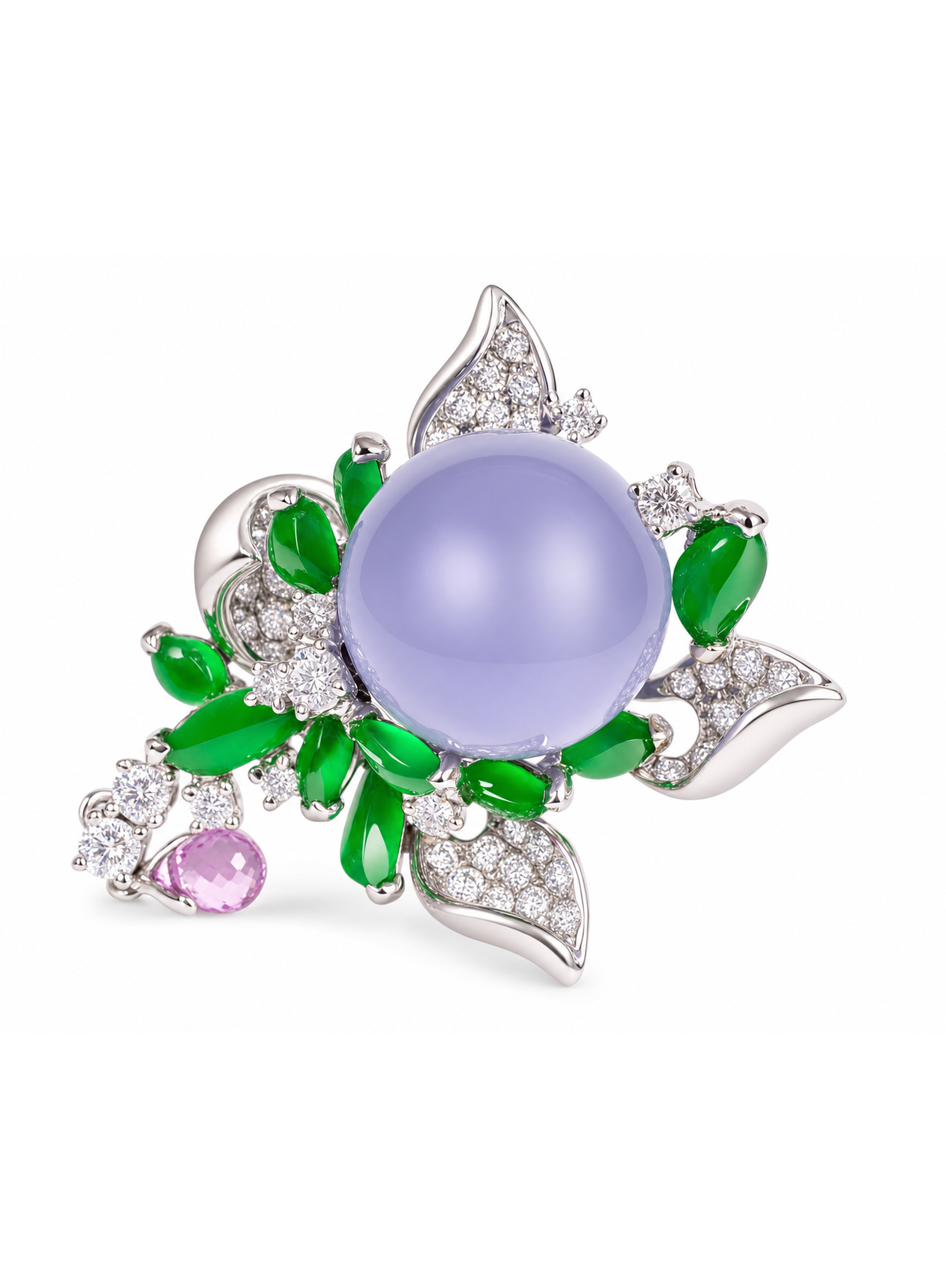 「Secret Garden」18K Gold  Jadeite and Diamond Jewelry Suite