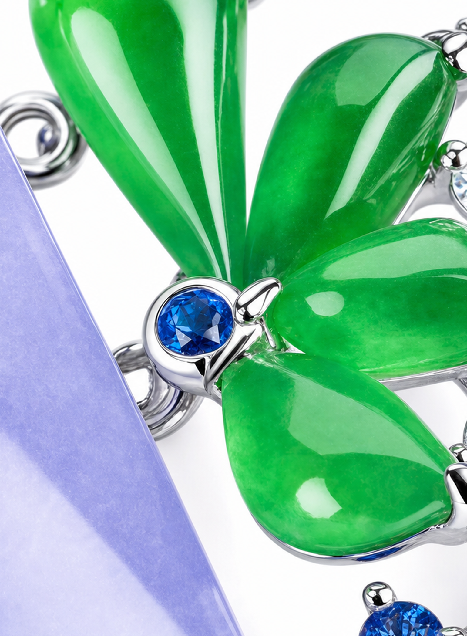 Spin Flower · Φ144 18K Lavender Jadeite Diamond & Mluti-Gems Bracelet