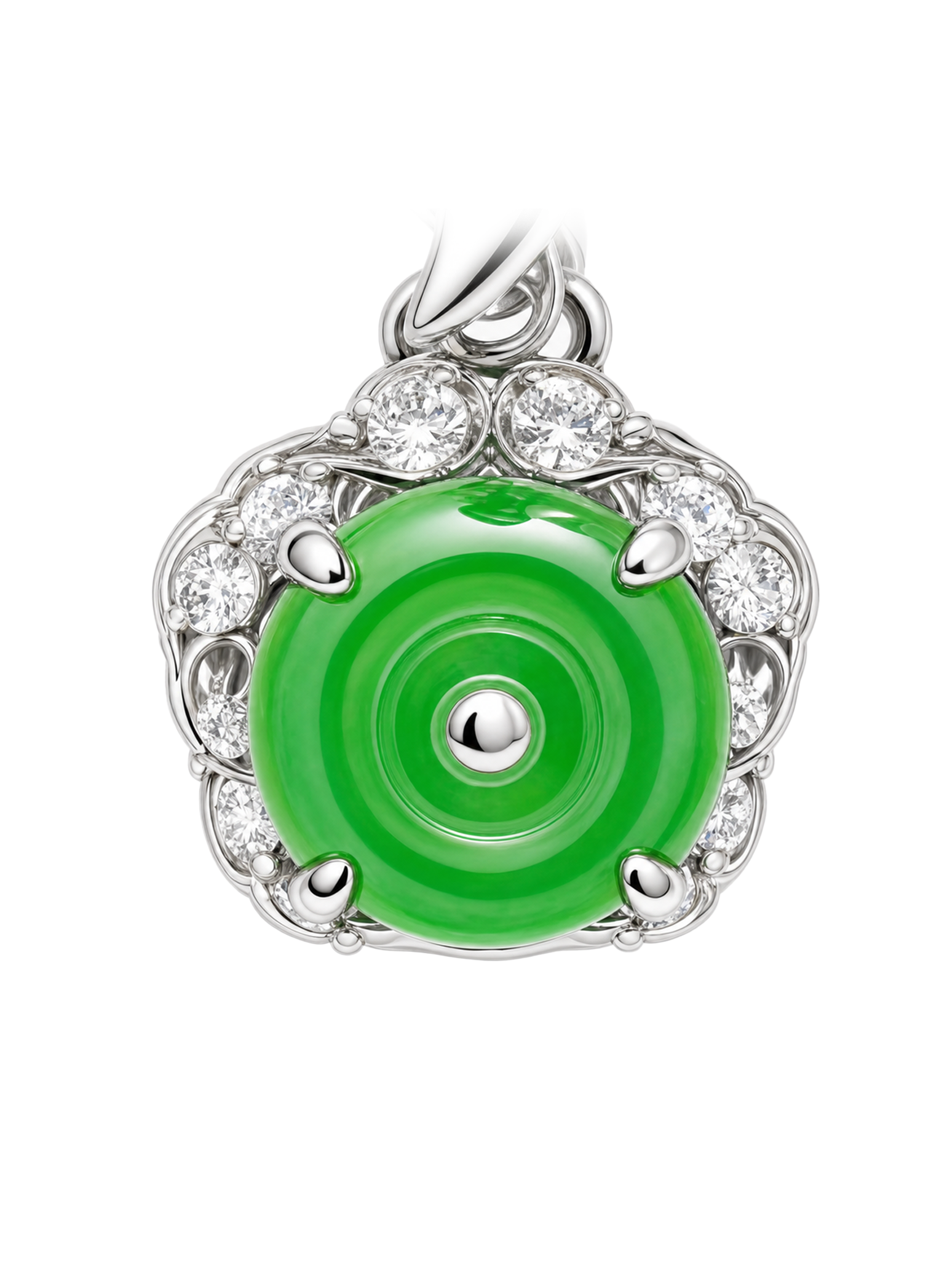 「Frame Core 」18K Gold  Orange Jadeite and Diamond Jewellery Suite